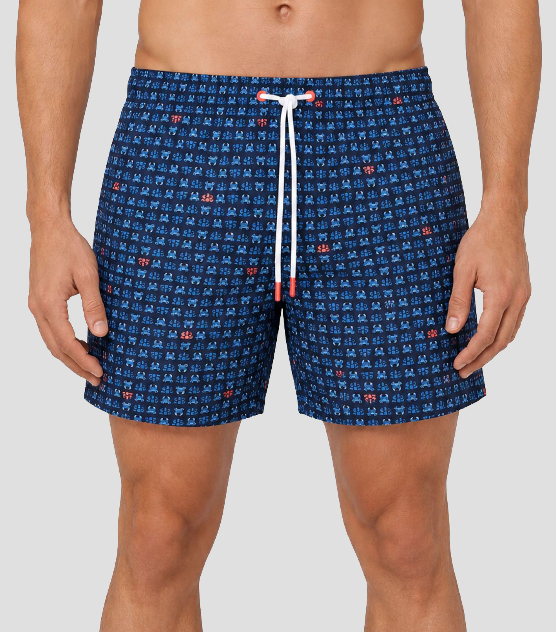 Traje de baño corto estampado Hombre